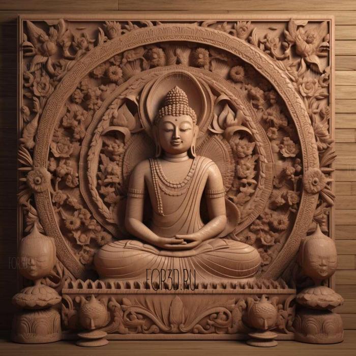 Bhikkhu 4 stl model for CNC